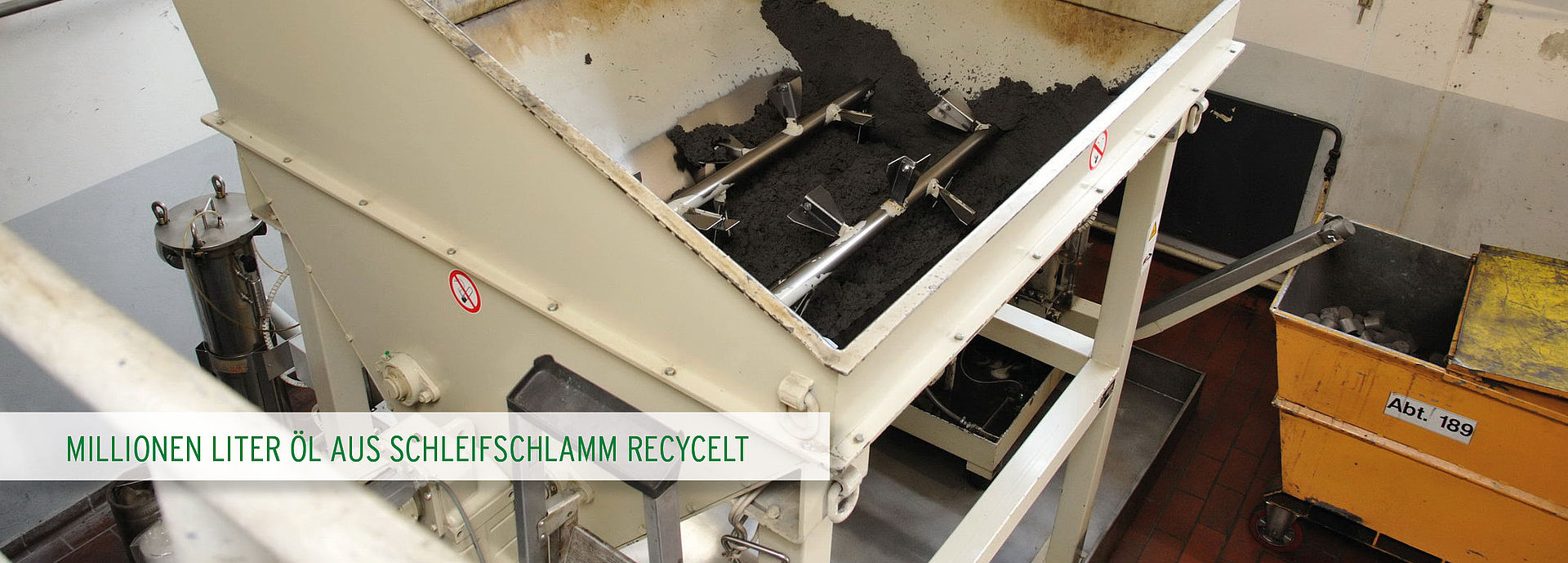RUF Brikettiersysteme: Schleifschlamm Recycling